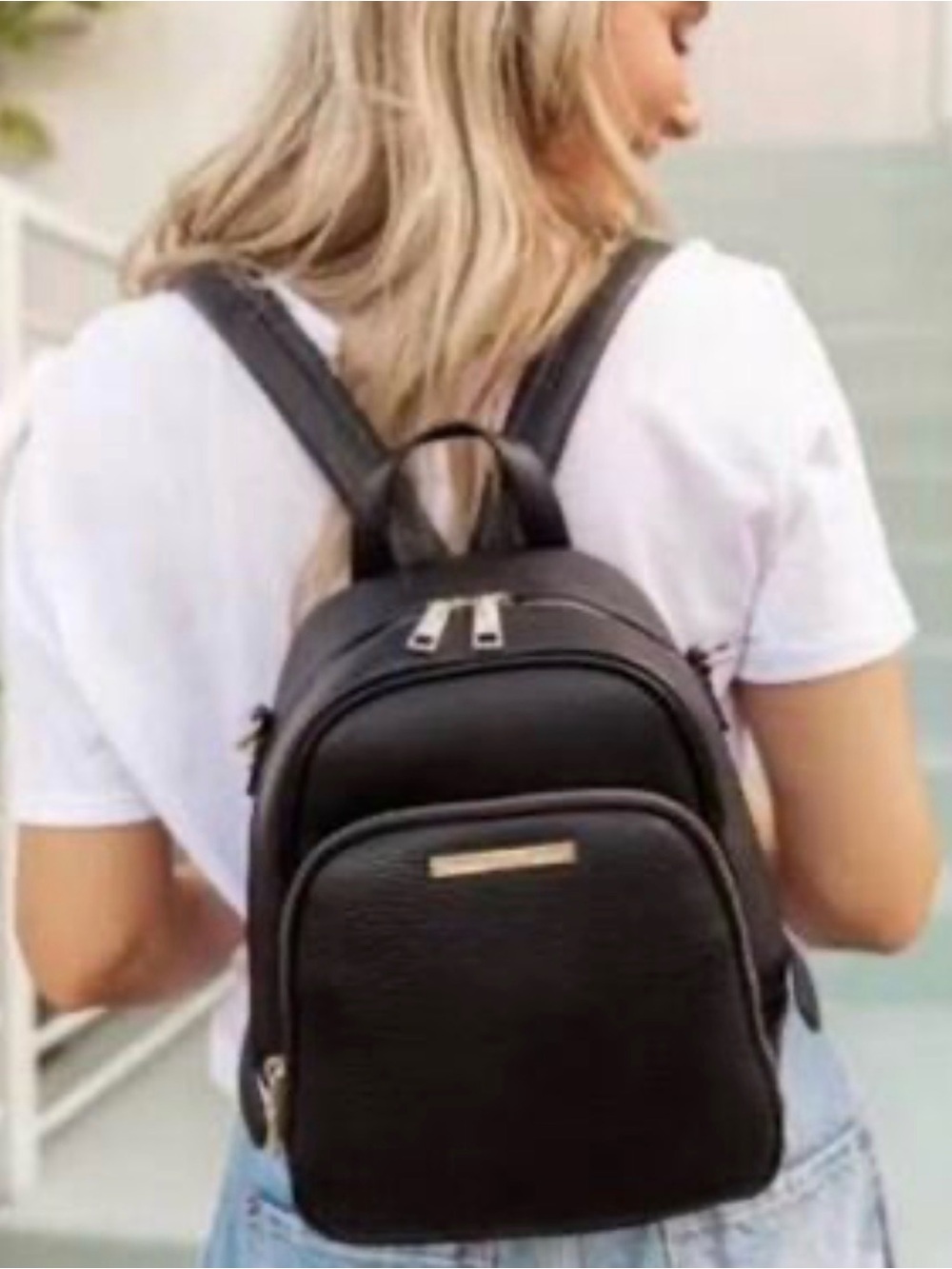 Poppy and Peonies On the Fly Mini Backpack Black